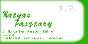 matyas pasztory business card
